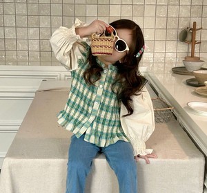 韓国スタイル　スタンドアップカラーシャツ　 ベビー　新生児　キッズ　子供服