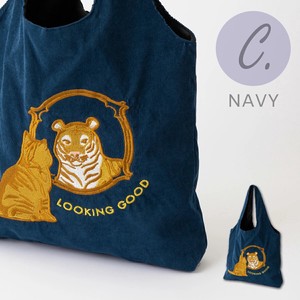 Tote Bag Cat Embroidered