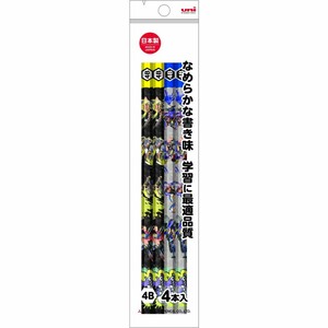 【鉛筆】スプラトゥーン3 六角軸えんぴつ4本セット4B uni