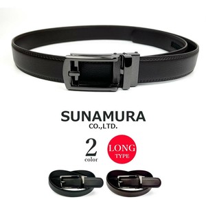 全2色 SUNAMURA オリジナル ブラックチタン スマートロック ベルト 穴なし リアルレザー 本革（10-y）