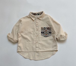 韓国スタイル　コーデュロイバンプ布シャツ ベビー　新生児　キッズ　子供服
