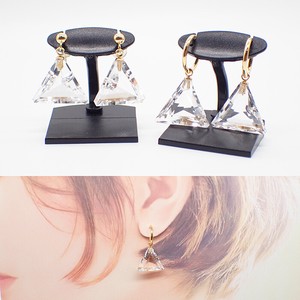 Pierced Earrings Gold Post Tanzanite Earrings Made in Japan