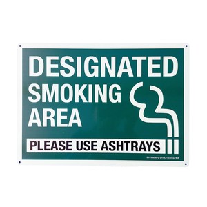 SECURITY SIGN / SMOKING AREA-GREEN プレート サイン 蓄光看板 アメリカン雑貨