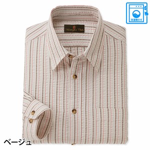 Button Shirt Stripe Men's