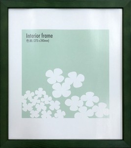 額縁　木製シンプル　インテリアフレーム Interior Frame Green　Shikishi