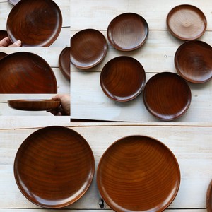 シンプルで自然杢の木皿☆【手頃な大きさ・訳あり特価品】wood plate /木製皿 スリ漆