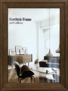 額縁　木製フレーム　スロースタイル　ブラウン Slow Style Frame Brown　A4