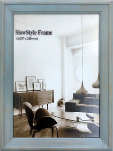 額縁　木製フレーム　スロースタイル　ブルー Slow Style Frame Blue　A4