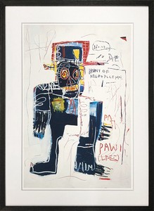 アートフレーム　バスキア Jean-Michel Basquiat Irony of Negro Policeman,