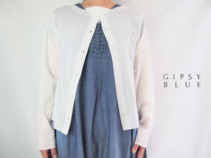 T-shirt Tulle Long-sleeved Cardigan Stretch Made in Japan