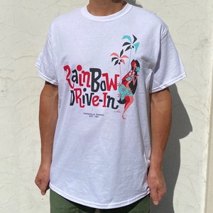 Tシャツ　Rainbow DRIVE-IN BY Mookie  Sato  HULA GIRL