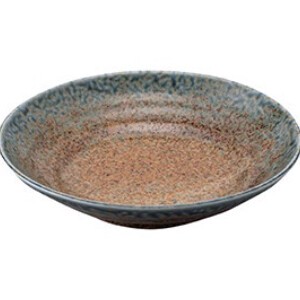 砂地藍流し 三ツ輪7.5めん皿  陶器 和食器 日本製 美濃焼 プレート