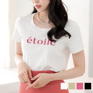 【トップス】etoile刺繍ロゴデザインTシャツ 23018