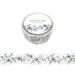 Washi Tape Palette Masking Tape Die-Cut Flowers Blue