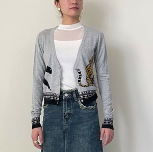 Cardigan Printed Knit Cardigan