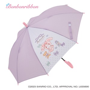 ｷｬﾗｸﾀｰ1ｺﾏ透明ｼﾞｬﾝﾌﾟ傘　ぼんぼんりぼん