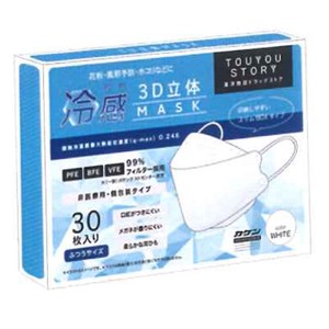 向海商事 【予約販売】東洋物語 冷感 3D立体マスク ホワイト（店舗用パッケージ）30枚