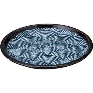 青海波 括り手8.0皿 プレート 陶器 日本製 美濃焼 和食器