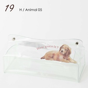 在庫処分価格! Jubilee クリアティッシュケース ビニール製 ドッグ 犬 ゴールデンレトリバー 19.Animal 05