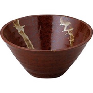 Mino ware Main Dish Bowl Red Donburi Ramen Pottery Made in Japan