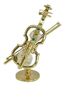 Small Bag/Wallet Ornaments Violin Crystal