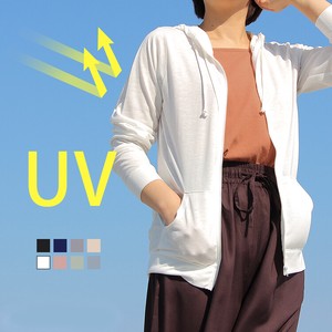 【2023新作春夏】UV天竺　ジップパーカー　（レギュラー丈） 長袖