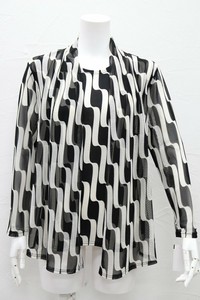 アンサンブル風　パワーネット　プリント　カットソー　長袖