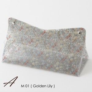 Jubilee クリアティッシュケース ビニール製 ボタニカル フラワー A.Golden Lily