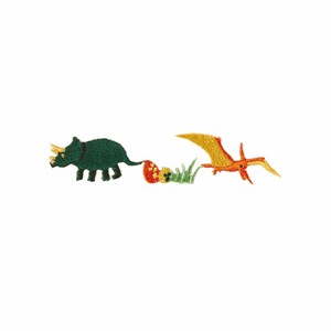 【ワッペン】連続ワッペン トリケラトプス 恐竜 お気に入りシリーズ