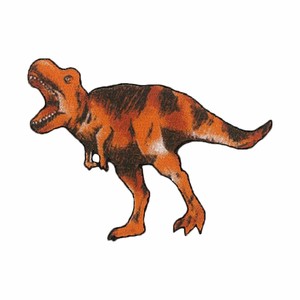 【ワッペン】刺繍風プリントワッペン ティラノサウルス