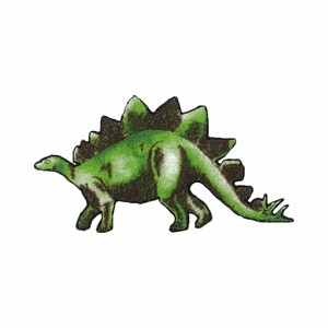 【ワッペン】刺繍風プリントワッペン ステゴサウルス