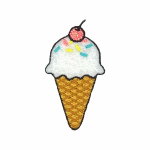 【ワッペン】アイロンパッチ アイスクリーム お気に入りシリーズ