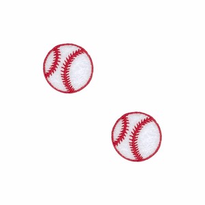 【ワッペン】ミニワッペン 2枚セット 野球ボール お気に入りシリーズ