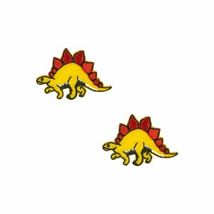 【ワッペン】ミニワッペン 2枚セット ステゴザウルス 恐竜 お気に入りシリーズ