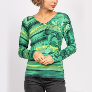 Sweater/Knitwear Pudding V-Neck Tops Border