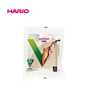 2023リニューアル『HARIO』02用　V60ペーパーフィルター02 M 100枚袋入り VCF-02-100M-23+  (ハリオ）