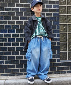 【PAIRMANON STREET】ドローストリングワイドカーゴデニムパンツ