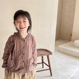 韓国スタイル　　綿麻 フード付き ジャケット ベビー　新生児　キッズ　子供服