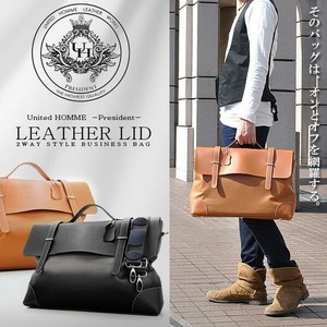 Briefcase Cattle Leather M 2-way 2-colors Popular Seller