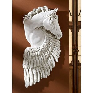 怒りの翼 ペガサス 大型レリーフ 天馬の壁彫刻 彫像/ 飛躍 躍進 上場 エントランス 玄関 貴賓室(輸入品)