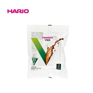 『HARIO』01用　V60用ペーパーフィルター01W 100枚入 VCF-01-100W-23+（ハリオ）
