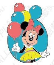 ピンズ　ミニーマウス／バルーン　Disney/ディズニー