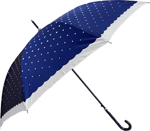 雨伞 扇贝边 女士 缎子 60cm