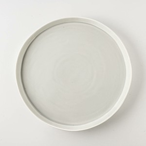Mino ware Main Plate Gray Miyama Western Tableware 24cm Made in Japan