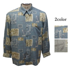 Button Shirt Casual Japanese Pattern Made in Japan