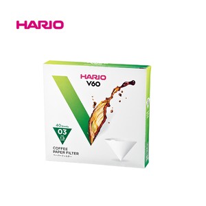 2023リニューアル『HARIO』03用 V60用ペーパーフィルター03W 40枚入 VCF-03-40W-23+（ハリオ）