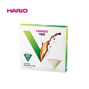 2023リニューアル『HARIO』03用 V60用ペーパーフィルター03M 40枚入 VCF-03-40M-23+（ハリオ）