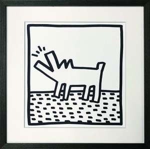 アートフレーム　キース・ヘリング Keith Haring Untitled, (barking dog)