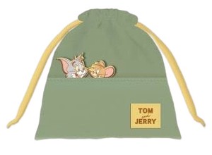 ひょっこり刺繍シリーズ　巾着　トム＆ジェリー