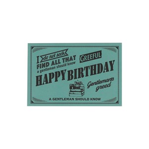 Greefulグリーティングカード S  HAPPY BIRTHDAY ライトブルー※日本国内のみの販売